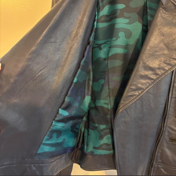 Sanctuary Navy Leather Jacket - Picture 5 of 7